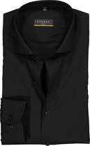 ETERNA slim fit  stretch overhemd - zwart - Strijkvrij - Boordmaat: 43