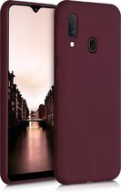 kwmobile telefoonhoesje voor Samsung Galaxy A20e - Hoesje voor smartphone - Back cover in wijnrood