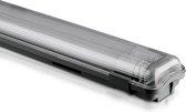 LED TL Armatuur met T8 Buizen - Nirano Spasi - 150cm Dubbel - 44W - Helder/Koud Wit 6400K - Mat Grijs - Kunststof