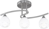 LED Plafondlamp - Plafondverlichting - Torna Covino - E14 Fitting - 3-lichts - Rond - Mat Nikkel - Aluminium