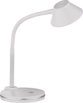 LED Tafellamp - Torna Berony - 3W - Warm Wit 3000K - Rond - Flexibele Arm - Mat Wit - Kunststof