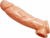 Realistische Penissleeve En Ball Stretcher - Toys voor heren - Penissleeve's - Beige - Discreet verpakt en bezorgd