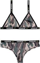 Savage AF Camouflage BH-Set - Dames Lingerie - M/L - BH-Sets - Diverse kleuren - Discreet verpakt en bezorgd