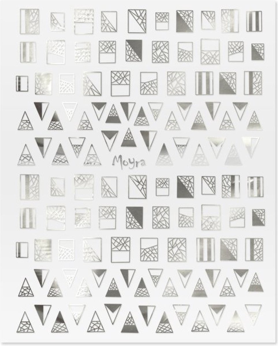 Goedkoopste Moyra Nailart Nagel Sticker MatricaNo.03 ZILVER