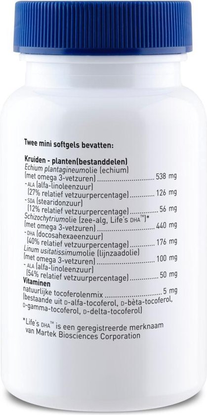 Stimulans Minder dan botsen Orthica Omega 3 Vegan (visolie) - 60 mini softgels | bol.com