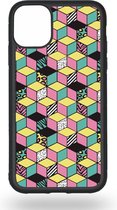 80s marshmallow grid Telefoonhoesje - Apple iPhone 11