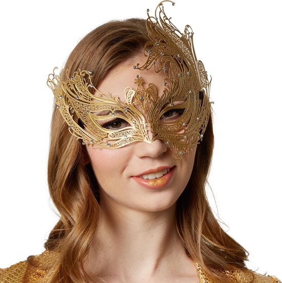 dressforfun - Metalen masker feniks goud - verkleedkleding kostuum  halloween verkleden... | bol