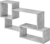 Wandplank Kvinesdal met 3 vakken 87x18x54 cm betonkleurig