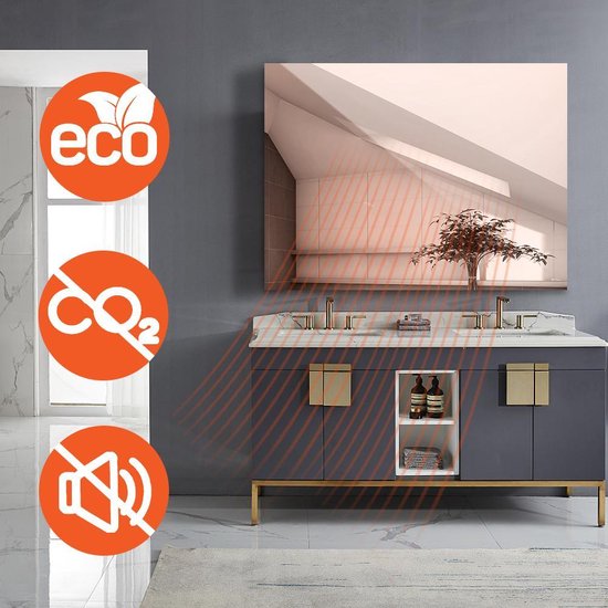 VH Infrarood verwarmde Spiegel  60 x 80 cm - 450 watt - Wandmontage