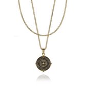 Croyez Jewelry | Medaillon Gold Layerup | Curb / 55cm / 55cm