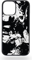 Abstract black and white art Telefoonhoesje - Apple iPhone 12 mini