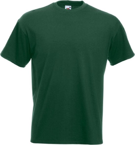 Set van 2x stuks basic donker groene t-shirt voor heren - voordelige 100%  katoen... | bol