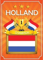 3x Oranje Holland kampioen poster - Ek/ Wk oranje artikelen/ versiering posters