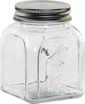 Voorraadpot/bewaarpot 500 ml glas met metalen deksel - Voorraadbussen