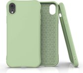 Voor iPhone XR ENKAY ENK-PC004 Effen kleur TPU Slim Case Cover (lichtgroen)