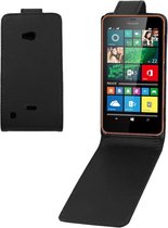 Pure Color Verticale Flip Leather Case voor Nokia Lumia 720 (Zwart)