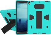Voor iPad Pro 10,5 inch pc + siliconen schokbestendige beschermhoes met houder (zwart + groen)