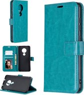 Voor Nokia 6.2 / 7.2 Crazy Horse Texture horizontale flip lederen tas met houder & kaartsleuven & portemonnee & fotolijst (blauw)