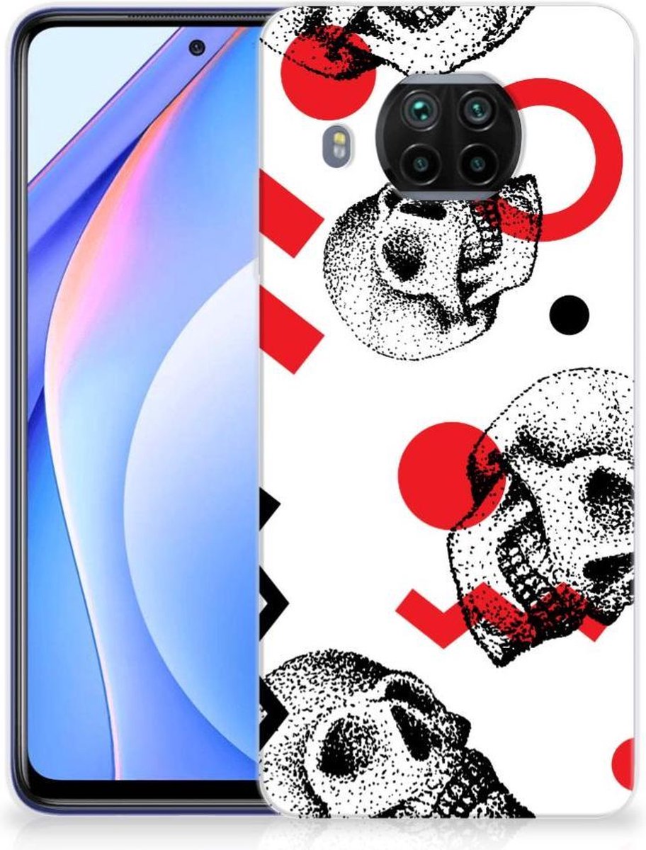 Silicone Back Case Xiaomi Mi 10T Lite Skull Red