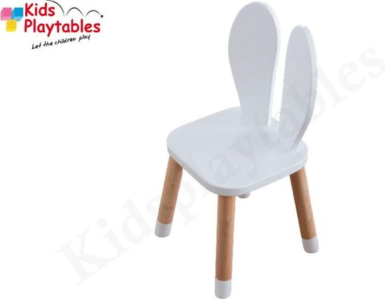 Stoeltje met konijnenoren | Konijnenstoel Bunny Wit| Konijnenoren stoeltje  |... | bol.com