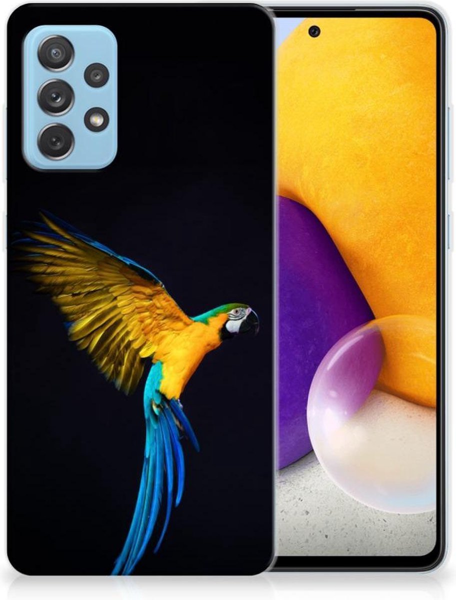 Samsung Galaxy A72 TPU Hoesje Papegaai