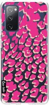 Casetastic Samsung Galaxy S20 FE 4G/5G Hoesje - Softcover Hoesje met Design - Leopard Print Pink Print