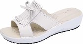 Fashion Casual lichtgewicht kwast pantoffels sandalen voor dames (kleur: wit maat: 36)