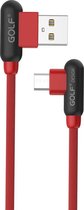 GOLF GC-45m 1m 90 graden elleboog Micro USB naar USB 2.4A USB-datakabel opladen Snel opladen USB-datakabel voor Galaxy, LG, Huawei, Xiaomi en andere smartphones (rood)