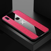 Voor Vivo X21 XINLI stiksels textuur schokbestendige TPU beschermhoes (rood)