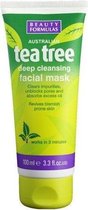 Beauty Formulas - Tea Tree Deep Cleansing Facial Mask Cleansing Face Clay Mask 100Ml