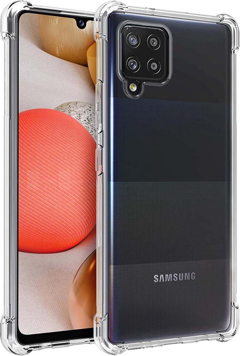 Shock proof Hoesje Geschikt voor: Samsung Galaxy A42 5G - Anti-shock Silicone - Transparant