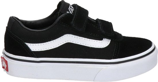 Vans Youth Ward V Suede/Canvas Sneakers - Black/White - Maat 27