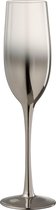 J-Line Drinkglas Op Voet Champagne Degrade Glas Zilver/Transparant