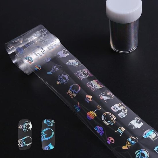 Kit 12 Grilles D'autocollants Holographiques 3D Pour Ongles - Séquins, Poudre, Effet Holographique