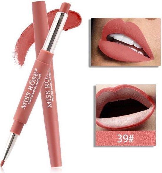 Crayon Rouge à Lèvres Double Extrémité Imperméable Longue Durée 6 