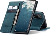 Xiaomi Mi 10T Pro/Mi 10T Bookcase hoesje - CaseMe - Effen Blauw - Kunstleer