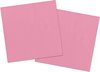 Servetten van papier 33 x 33 cm in het roze - Uni kleuren thema voor verjaardag of feestje - Inhoud: 40x stuks