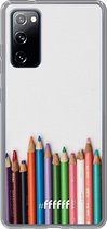 6F hoesje - geschikt voor Samsung Galaxy S20 FE - Transparant TPU Case - Pencils #ffffff