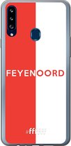 6F hoesje - geschikt voor Samsung Galaxy A20s -  Transparant TPU Case - Feyenoord - met opdruk #ffffff