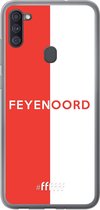 6F hoesje - geschikt voor Samsung Galaxy A11 -  Transparant TPU Case - Feyenoord - met opdruk #ffffff