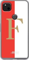 6F hoesje - geschikt voor Google Pixel 4a -  Transparant TPU Case - Feyenoord - F #ffffff