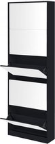 Feel Furniture - Schoenenkast met spiegel - 5 Laden - Zwart