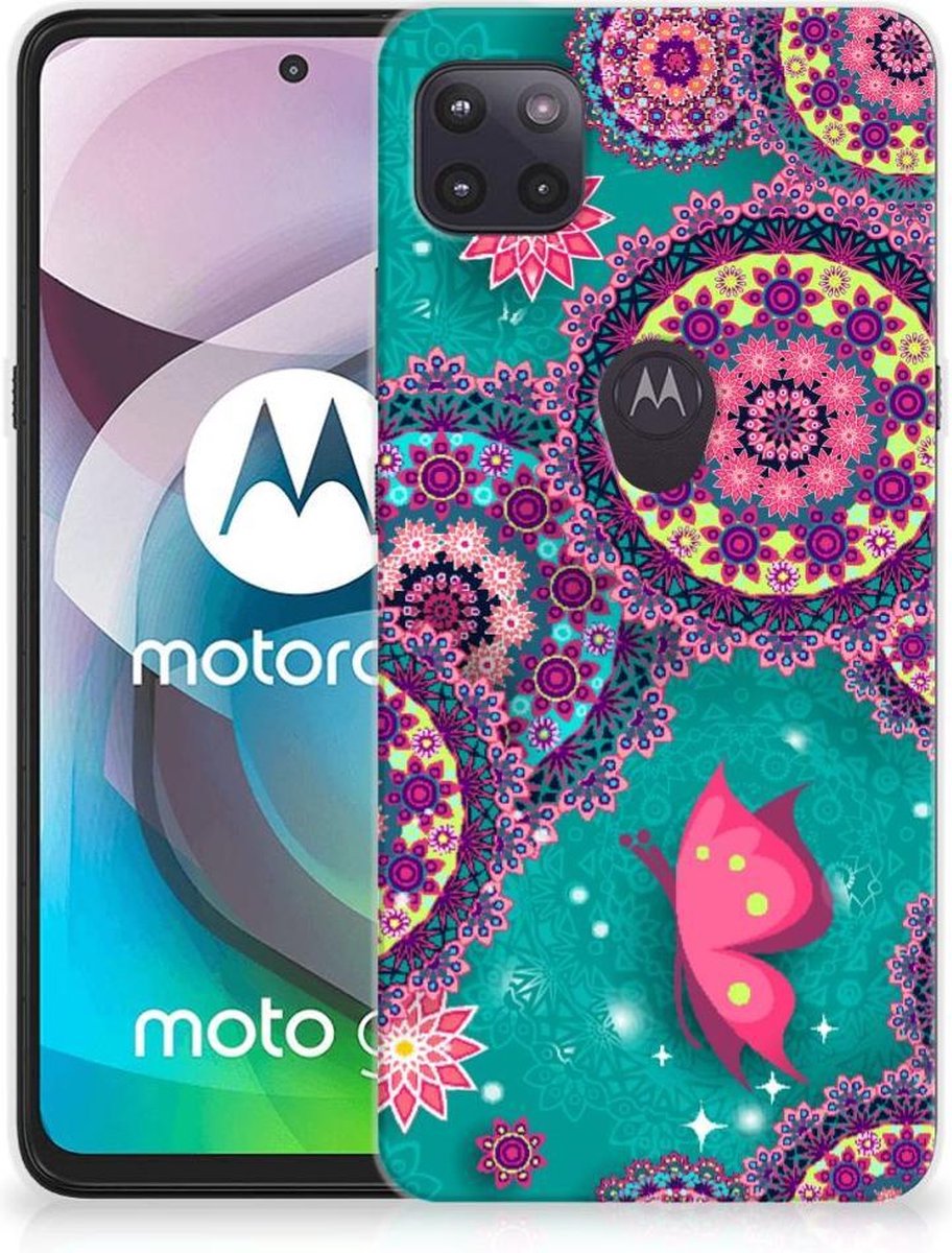 Motorola Moto G 5G Hoesje maken Cirkels en Vlinders