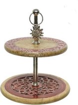 Etagère | Mangohout | Bordeaux | Ø35cm