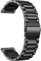 Horlogeband van Metaal voor Withings Move | 18 mm | Horloge Band - Horlogebandjes | Zwart