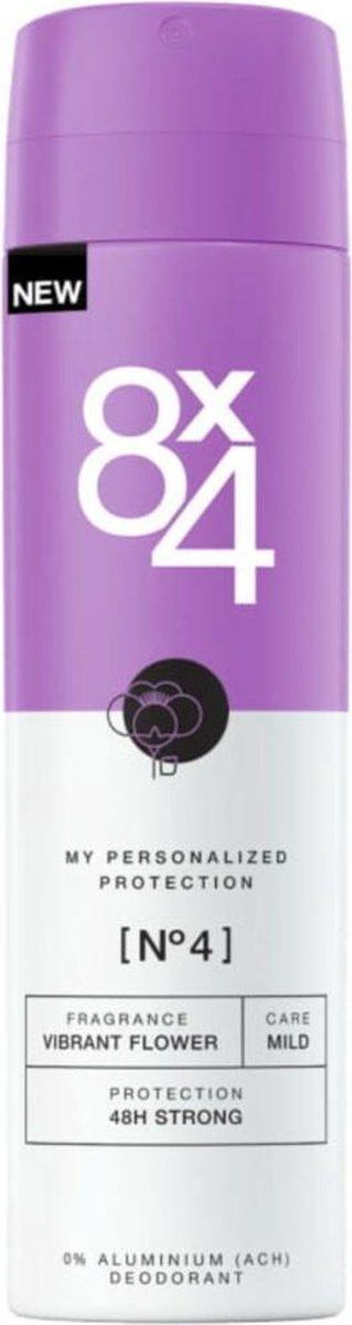 8x4 Deodorant Spray No 4 Vibrant Flower 150 ml