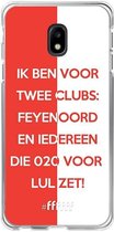 6F hoesje - geschikt voor Samsung Galaxy J3 (2017) -  Transparant TPU Case - Feyenoord - Quote #ffffff