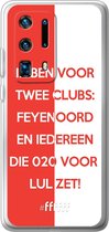 6F hoesje - geschikt voor Huawei P40 Pro+ -  Transparant TPU Case - Feyenoord - Quote #ffffff