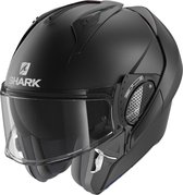 SHARK EVO GT BLANK Motorhelm Systeemhelm MAT Zwart - Maat XL