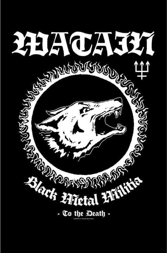 Watain - Black Metal Militia Textiel Poster - Zwart